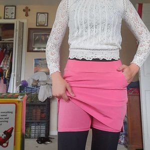 Women's Stretch Woven Skort, Size Small, Pink (Leggings & Shirt NOT Included)